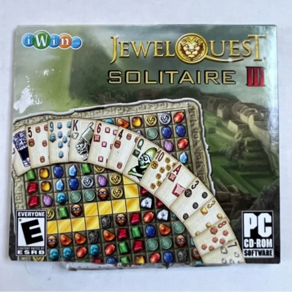 Jewel Quest Solitaire III Games PC Cd‎ ROM Game E Everyone ESRB iWin Games 2008